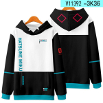 Moeyui Hatsune Miku 2D Cosplay T&otilde;mblukuga Huppar Kevadeks ja S&uuml;giseks 5XL black