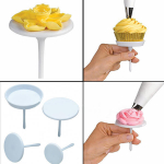 Ledifly 1Set/4PCS Uus Sugarcraft Cupcake Cake Stand J&auml;&auml;koor Lillede Kaunistamiseks K&uuml;&uuml;nte Komplekti T&ouml;&ouml;riist