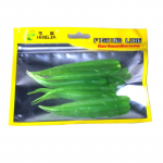 HENGJIA 0,11 untsi/4,13'' Loach Bait Pehmed landid Forelli haugi landid 10tk/kott Pimedas helendav roheline