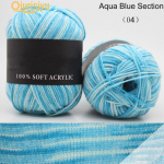 50g Kolmekordse kaubam&auml;rgiga kudumine heegeldatud piim puuvillane beebivillane l&otilde;nga partii