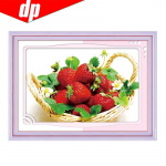 &Uuml;mmargune kivist teemanttikandid, puuviljad, 5d isetehtud teemantmaal, k&auml;sit&ouml;&ouml; ristpistes 20X30