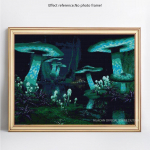 5D DIY Teemantmaal Cartoon Mushroom Full tilli &uuml;mmargune Rhinestone Diamond 20X30CM