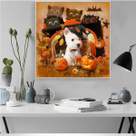 Teemantmaaling &uuml;marate kividega Loomade teemanttikandid Halloweeni kodukaunistamise teemant 30x30CM