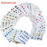 55 lehte Glitter Bling K&uuml;&uuml;nekleebised K&uuml;&uuml;nte Kunst Lilled Vee&uuml;lekandekleebised Ilufooliumpakendid 01