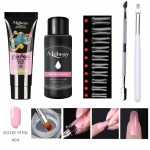 Poly Extention Gel Set Nail Art Clear Camouflage v&auml;rviline k&uuml;&uuml;neotsa vorm Crystal UV geel k&uuml;&uuml;negeel