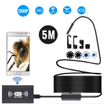 Videokaamera endoskoopiline juhtmevaba 8 mm IP68 WiFi ispezione l&auml;bilaskmatu 2,0 MP 10M kollane
