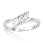 H&otilde;bes&otilde;rmus 'Trilogy' H&otilde;bevalge (roodiumiga kaetud) - 7 mm 52 valge