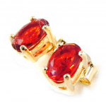 Les Tr&eacute;sors De Lily [C5671] - Boucles Plaqu&eacute; Or 'Unique' Rouge punane