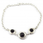 Les Tr&eacute;sors De Lily [J5707] - h&otilde;bedane k&auml;ev&otilde;ru  D&eacute;esse Noir de Jais  h&otilde;be-must (roodiumiga kaetud) - 10 mm must