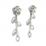 Les Tr&eacute;sors De Lily [K0979] - Boucles Cr&eacute;ateur 'Paradis Floral' blanc valge