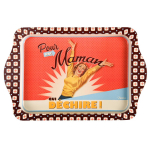 Les Tr&eacute;sors De Lily [Q6946] - Plateau m&eacute;tal 'French Vintage' (Pour une Maman qui d&eacute;chire ! ) - 25x16 cm punane