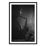 Les Tr&eacute;sors De Lily [Q9685] - Disainerl&otilde;uend  Jazz  must (Muusika teeb mehed vabaks - saksofon) - 60x40 cm must