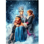 T&auml;ielik 5D-tehtud teemantmaal Cartoon Queen Family Tikand Ristpistes Kodukaunistus K&auml;sitsi valmistatud kingitus 25x30cm