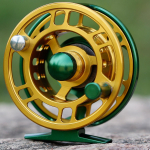 Sougayilangi k&auml;rbsega p&uuml;&uuml;girull 5/6WT k&auml;rbsega rull, alumiiniumist k&auml;rbsega p&uuml;&uuml;girullid, kalap&uuml;&uuml;givahendid Fly fishing reel roheline/kuld