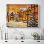 Teemantmaal t&auml;isruudukujuline uus saabumine k&auml;sit&ouml;&ouml; 5D DIY teemanttikandid maastik Seinakunst Dekoor Full Round (20X30CM)