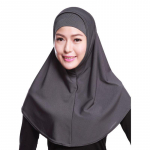 Naiste 2-osaline &uuml;hev&auml;rviline Amira Jersey moslemi hijabist pehme puuvillane veniv peasall toru sisemise alusr&auml;tikuga Kapuuts 12