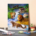 K&auml;sitsi maalitud digitaalne &otilde;limaal Kodukaunistus DIY maalimine numbrite j&auml;rgi &otilde;limaali l&otilde;uend 40x50cm no frame