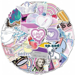 50 tk pakk multifilm lahedad armsad kleebised veekindlad PVC rula kitarr pagas auto s&uuml;learvuti vsco grafiti kleebised lastele m&auml;nguasjad