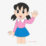 Shizuka Doraemon Doraemon Shizuka Minamoto triigitavad plaastrid soojuse &uuml;lekandmiseks meisterdamiseks T-s&auml;rgid termokleebised Anime tr&uuml;kkimine