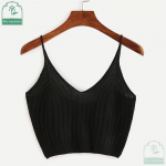 Moodne naiste suvine p&otilde;hiline seksikas rihmaga varrukateta Racerback Crop k&otilde;rge kvaliteediga One Size