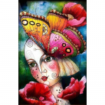 5D Teemantmaal, T&auml;is&uuml;mmargune puurvaik DIY T&uuml;drukute Teemant Kunst Tikand Kuulus T&auml;htpilt Rhinestone kodukaunistus Gifr Full Round 20x30CM