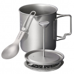 Lixada 750 ml titaanist kohvitassi kruus Prantsuse presskann kohvimasin v&auml;lik&auml;mpingu keedupotiga 750ml h&otilde;be