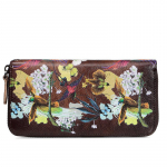 Johnature vintage suur rahakott Naiste lehma nahast k&auml;sirahakott kaardihoidja lilleline vaba aeg pikk telefonikott Naiste rahakotid kohv