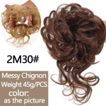 LUPU blondid mustad juuksepaelad sassis lokkis Chignon bun s&uuml;nteetilised scrunchied v&otilde;ltsjuuksed naistele s&uuml;nteetilised juuksepikendused 1PC