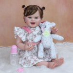 3D Paint Skin Silikoonist Reborn Beebi m&auml;nguasi t&uuml;drukule Realistic 55 CM naeratav printsess Bebe kunstinukk veeni m&auml;ngumaja kollektsiooniga 55cm 3D-paint Skin Doll