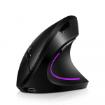 2,4G juhtmeta vertikaalne hiir laetav p&uuml;stine ergonoomiline hiir 3 reguleeritava DPI tasemega RGB