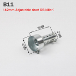 35mm 42mm 45mm 48mm 51mm 60mm mootorratta v&auml;ljalaske summuti katal&uuml;saator DB Killer summuti m&uuml;rasummuti Akrapovic jaoks SC jaoks