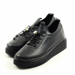 Platvorm kingad Evromoda 375030 36 Must nahk 36 must