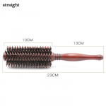 K&otilde;rgele temperatuurile vastupidavad harjased Lotus Wood Roller Curling Comb Blow Straight Hair Pear Flower Hair Styling Com 8119B-10