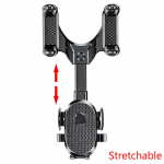 SEAMETAL Universal 360 p&ouml;&ouml;ratav autotelefoni hoidja tahavaatepeegli kinnitusalus GPS mobiiltelefoni alus Tahavaatepeegli telefonihoidja kronstein 1pc must