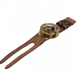 Brass Nautical Vintage Suunatud magnet p&auml;ikesekell Kell randme merekompass Navigatsioon Steampunk Ristimiskingitused Nahk