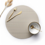 4 tk libisemiskindlad &uuml;mmargused PVC-padjad soojusisolatsioonimatt L&auml;&auml;ne-P&otilde;hjamaade stiilis &otilde;htus&ouml;&ouml;gimatid Lauamatt kodu hotelli restorani sisekujunduseks 35cm beež