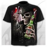 Double Gun Skull Meeste T-s&auml;rk Punk Style 3D S&auml;rk Uus O-kaelusega T-s&auml;rk Suvemood Topid Poiste riided Suured T&auml;navar&otilde;ivad XL