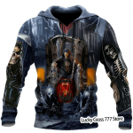 Kevad-s&uuml;gis Meeste Pusad Pusa 3D Prindiga Reaper Skull Ingel Ja Deemon Mees Riietus Mood vabaaja Pullover Kampsun Meeste XXL