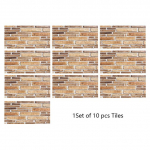 10 tk ristk&uuml;likukujulised lamedad punase tellise mustriga plaadid seinakleebis k&ouml;&ouml;gi &otilde;likindlad lauad kodukaunistusega koorimine ja; Kleepige PVC kunstitapeet 10cmX20cmX10pcs