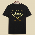 ZIMOXUAN Faith s&auml;rk  Jesus  S&uuml;dametr&uuml;kiga &uuml;markaelus puuvillane l&uuml;hikeste varrukatega T-s&auml;rk Christian Tee S must
