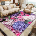 V&auml;rviline v&auml;rskete lilledega vaip magamistoa suure esiku vaiba jaoks romantilise lillelise 3D elutoa p&otilde;randavaibaga T&uuml;drukutoa vaiba sisekujundus 120x160cm 1pcs