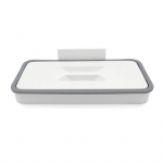 Plastikust tagauksega pr&uuml;gikoti hoidik riiuli riputatav hoidik k&ouml;&ouml;giriiul rippuv pr&uuml;gikotihoidja k&ouml;&ouml;gikapp pr&uuml;gikast white