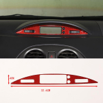 Mitsubishi Eclipse 2006-2011 pehmest s&uuml;sinikkiust auto sisemuse keskjuhtimis-CD k&auml;iguvahetuspaneeli katte katte kleebis Style A-Red black