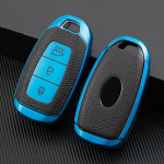 Nahast TPU autov&otilde;tme katte korpus Hyundai I30 Ix35 Kona Encino Solaris Azera Grandeur Ig Accent TM Palisade Santa Fe jaoks sinine