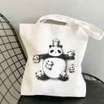 Uus armas naiste Panda Print k&auml;ekott Chic Keskkonnas&otilde;bralik vabaajakott Suure mahutavusega l&otilde;uendist kott. 24*26cm