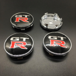 4 tk/ 60 mm auto m&auml;rgi ratta rummu kaaned Keskkaas GTR embleemi logo kleebiskleebised auto stiil Ni+ss+an jaoks