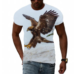 Suvised mehed Huvitavad Eagle Graphic T-s&auml;rgid Isiksus Casual Animal Bird Muster T-s&auml;rk Moesuund Tr&uuml;kitud T-s&auml;rgid Top XL