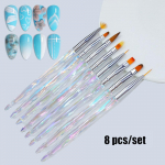 8 tk Aurora Gradient k&uuml;&uuml;neharjade komplekt, DIY manik&uuml;&uuml;ri pliiatsid k&uuml;&uuml;nte kujundamiseks ja mitmesugused k&uuml;&uuml;nekunsti tehnikad