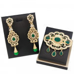 Kullav&auml;rvi pulmaehted Pruudi pross K&otilde;rvar&otilde;ngakomplekt Punane Roheline Kristall Hijab Pins Pulma Aksessuaarid valge