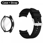 Kaitse&uuml;mbris + rihm Samsung Galaxy Watch 4/5/6 40 mm 44 mm pehme TPU kate + k&auml;ev&otilde;ru jaoks Galaxy Watch 6 Classic 43 mm 47 mm rihm Galaxy Watch 4 40mm must